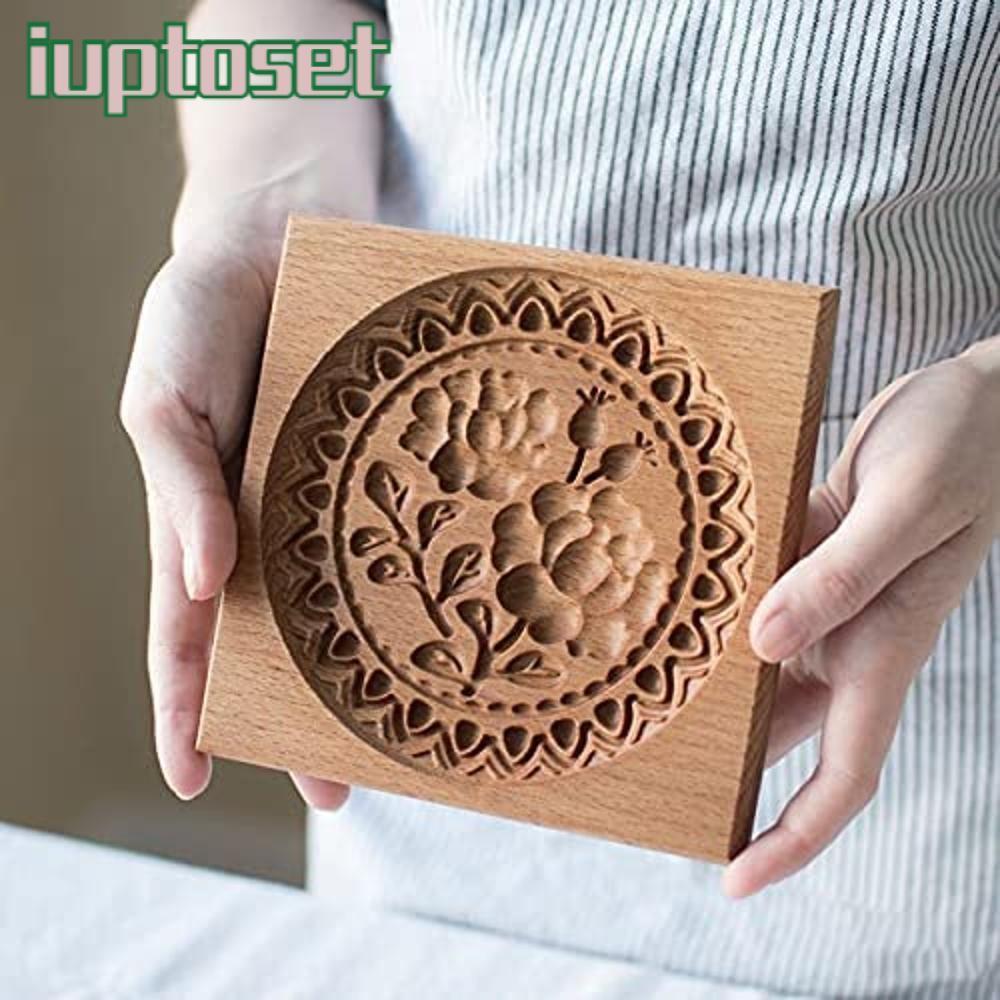 IUPTOSET Shortbread Mold Birthday Party Christmas Raspberry สําหรับ Halloween Wooden Gingerbread Coo