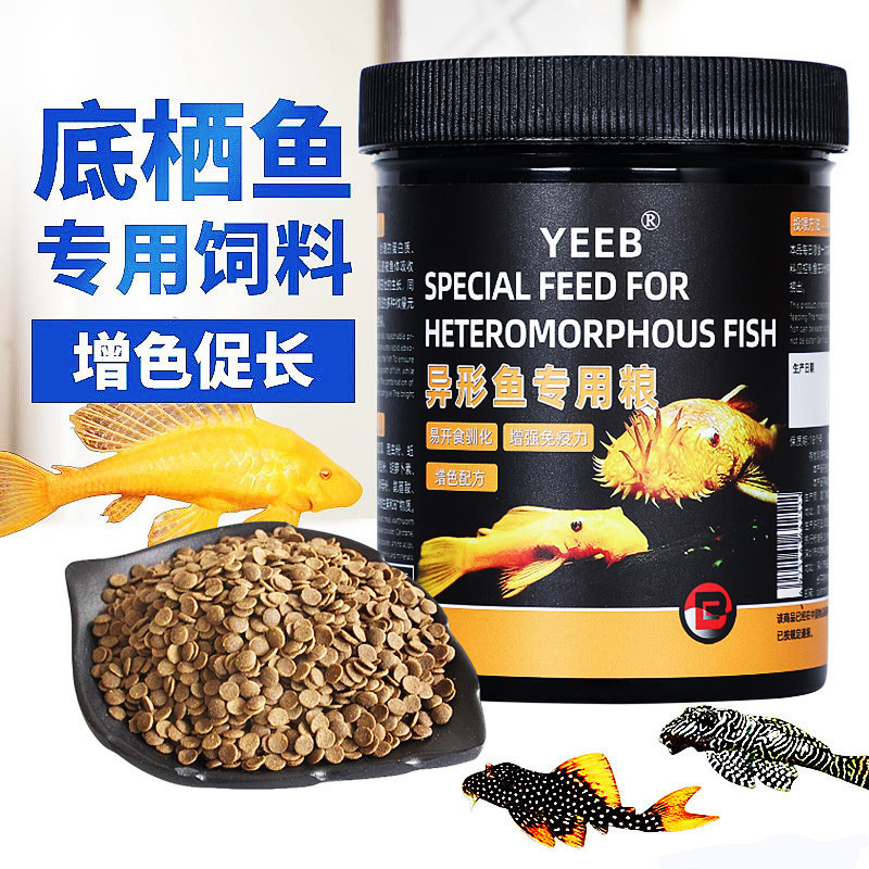 yeeb异形鱼饲料清道夫女王底栖鱼下沉型鱼食大帆胡子鱼熊猫鱼粮260506 yeeb Alien-shaped fish feed, bottom-dwelling fish food for que