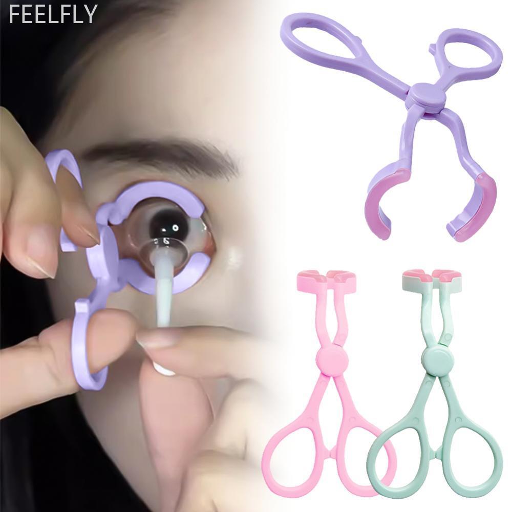 FEELFLY สวมใส่คอนแทคเลนส์ถอดคอนแทคเลนส์อุปกรณ์ช่วย Enlarging Eye คลิปเครื่องมือ O1T4