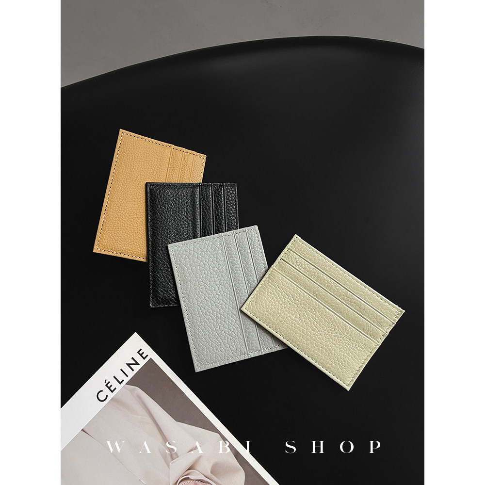 Vibe Ring/Minimalist Multi-Card Slot Small Card Holder Ultra-Thin First Layer Cowhide Portable Bank 