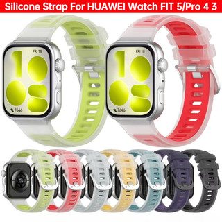 Two-Tone โปร่งแสงซิลิโคนสายนาฬิกาสําหรับนาฬิกา Fit 5/Pro 4 3 Correa กีฬาสําหรับ Redmi Watch 6/5/4 สร้อยข้อมือ