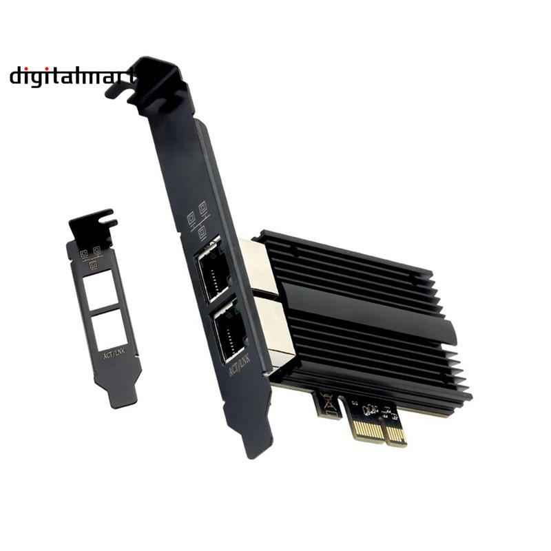 2500Mbps Pcie ถึง RJ45 I226-V การ์ดเครือข่าย 2.5G Gigabit Ethernet พอร์ตคู่ 100/1000/2500Mbps การ์ดเ
