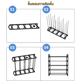 ชั้นวางรองเท้า ชั้นเก็บรองเท้า แบบโครงเหล็ก มีให้เลือกหลายขนาดตั้งแต่ 3/4/5 ชั้น ปรับขนาดได้