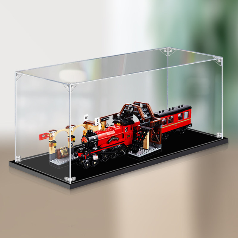 [กล่องแสดงโปร่งใส] เหมาะสําหรับ Lego 75955 Hogwarts Express Train กล่องแสดงอะคริลิคกล่องเก็บของรูปฝา