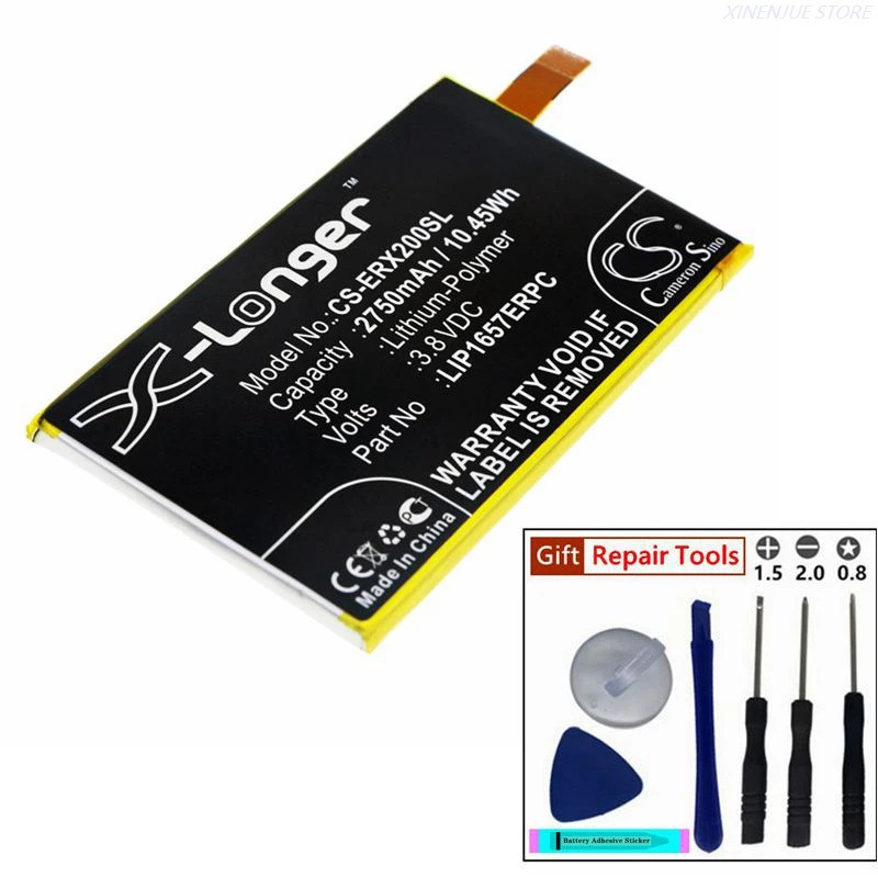 CS แบตเตอรี่ 3.8V/2750mAh LIP1657ERPC, 1310-1071 สําหรับ Sony Xperia Z2 Compact, SO-05K, H8324, H831