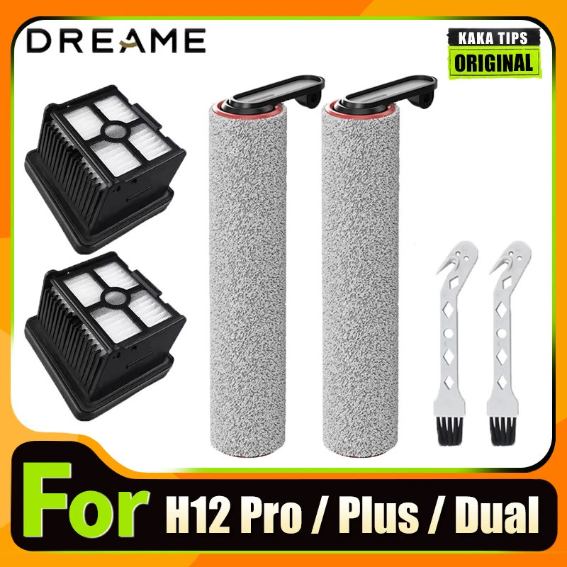 แปรงลูกกลิ้งและตัวกรอง HEPA สําหรับ Dreame H12 Pro/H12 Dual/H12 Plus/H12 Core อุปกรณ์เสริมเครื่องดูด