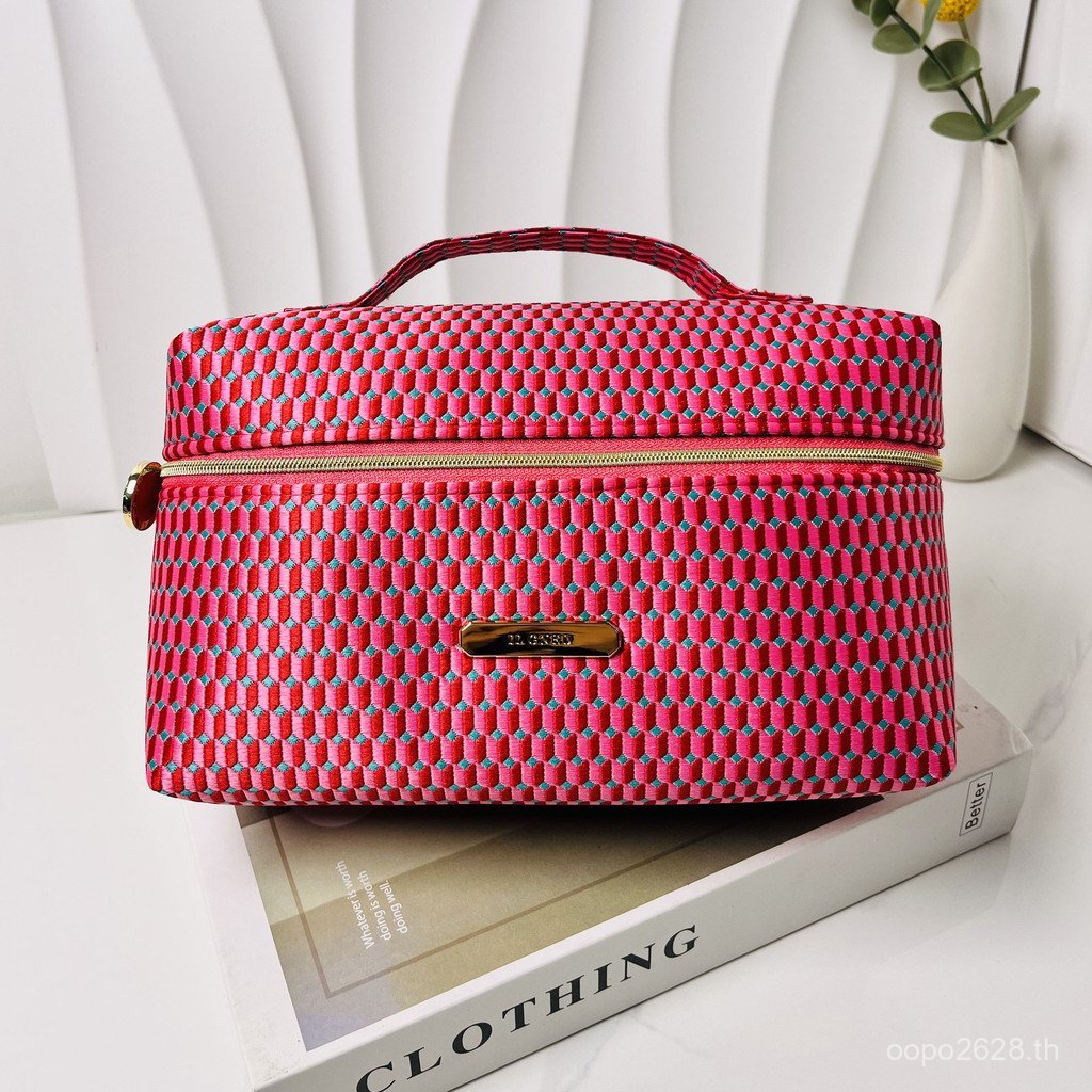 Travel Kaleidoscope กระเป๋าเดินทางเครื่องสําอางสีแดงกระเป๋า Advanced Design Original Sister Ilged De