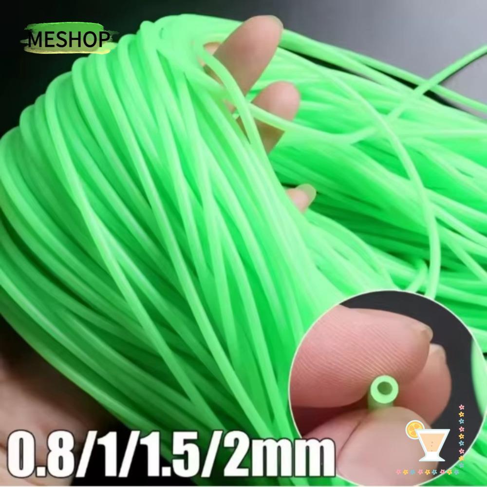 MESHOPTH สายยางส่องสว่าง, ซิลิโคนสีเขียวตกปลา Night Luminous Tube, 0.8/1/1.5/2mm Hook Line ท่อเรืองแ