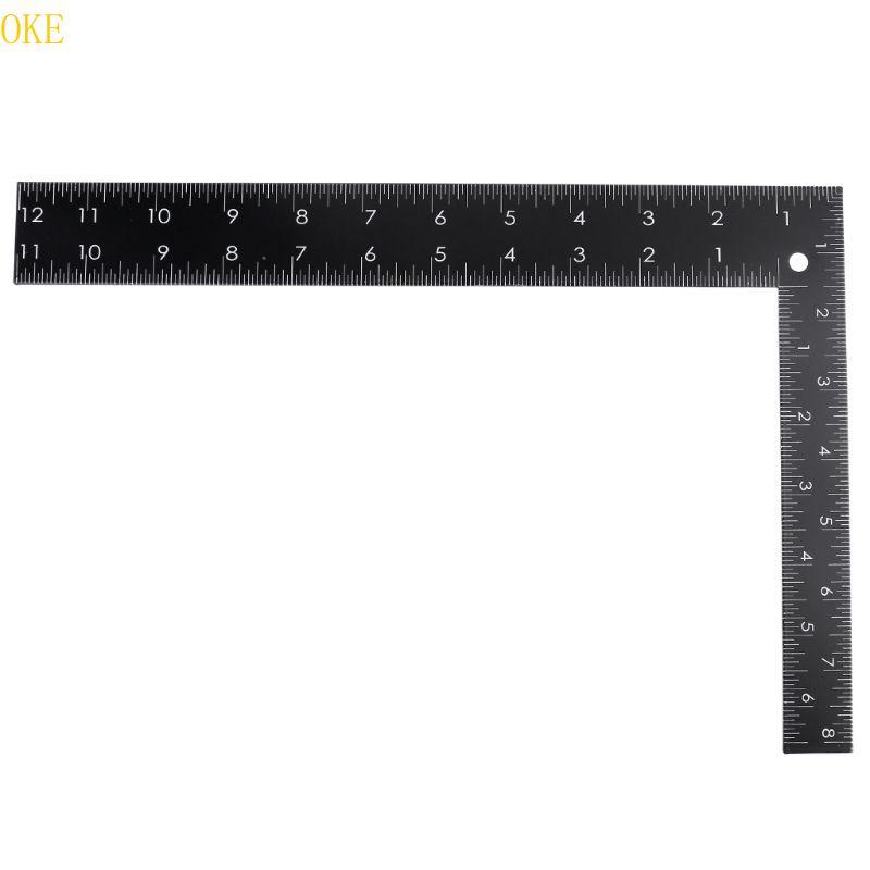 OKE Professional Metal L-Square Shape Patchwork Ruler สําหรับตัดเย็บเสื้อผ้ารูปแบบ DIY