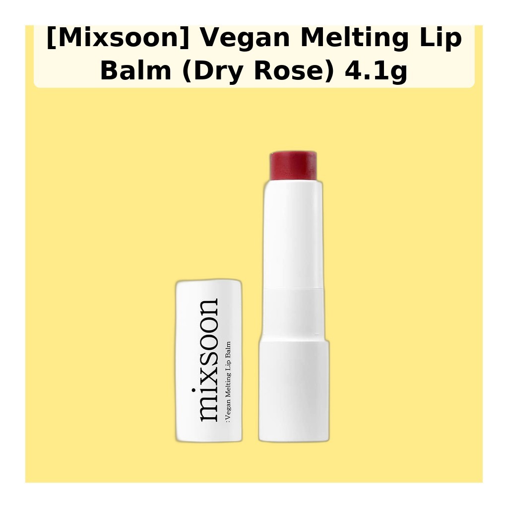 [Mixsoon] Vegan Melting Lip Balm (Dry Rose) 4.1g / ลิปบาล์มเกาหลี / สูตรมังสวิรัติ / ของแท้ 100% โดย