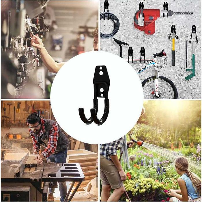 GANTUNGAN MCIRON Heavy Duty Wall Mount Organizer - MC003 - เล็ก, ดํา AM10 Alanmasbro10