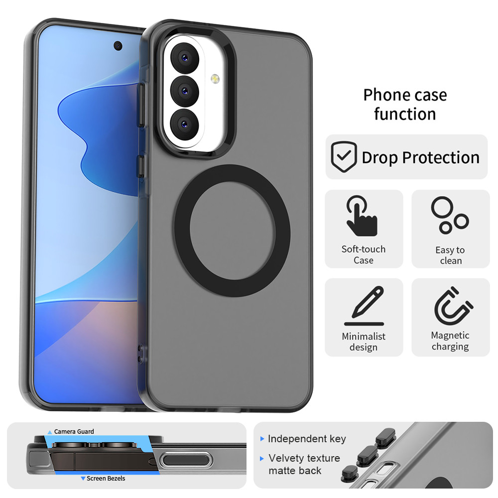 SAMSUNG เคสโทรศัพท์แม่เหล็กสําหรับSamsung Galaxy A57 A37 A17 A07 5G 4G ซัมซุง Case ปลอกสีมาโครกันกระ