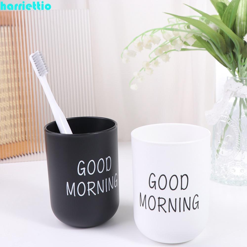 HARRIETTIO ซักผ้าถ้วยชาถ้วยครัวผู้ถือแปรงสีฟัน Healthy Organizer ถ้วยทนความร้อนสําหรับเครื่องดื่ม Tr