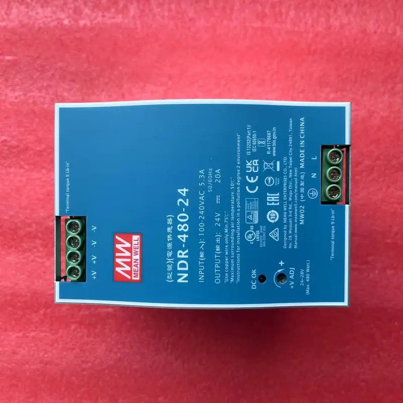 MEAN WELL NDR-480-48 แหล่งจ่ายไฟรางปีกนก