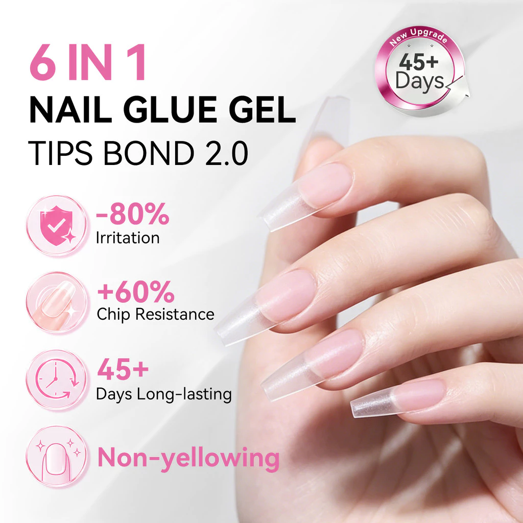 BORN PRETTY 6 In 1 รุ่นอัพเกรดใหม่เล็บกาวกดบนเล็บ Transfer ฟอยล์เจล BloomS Gel Extension Base Top Coat Function Gel 15ml thumbnail 6