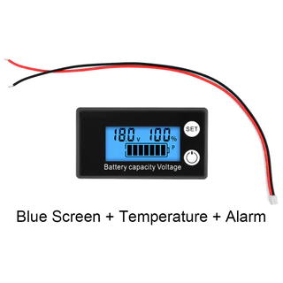 6133A มิเตอร์วัดแรงดันไฟดิจิทัล DC8-100V หน้าจอ LCD แสดงระดับแบตเตอรี่ลิเธียม ระบบสาย 2 เส้น ติดตั้งง่าย อุปกรณ์ช่างไฟฟ้
