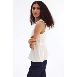 H&M(เอชแอนด์เอ็ม) เสื้อเบลาส์แขนกุดดีไซน์เพลม Women Sleeveless peplum blouse 1325711_1