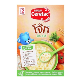 Nestle Cerelac เนสท์เล่ ซีรีแล็ค อาหารเสริมเด็ก อาหารทารก ข้าวบด โจ๊กเด็ก 6 เดือน / 12 เดือน ขนาด 200 กรัม
