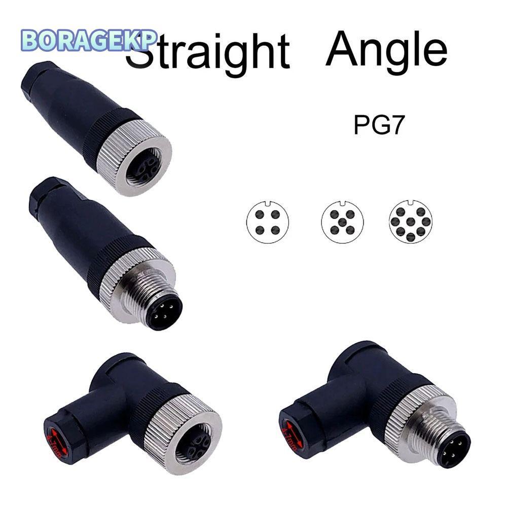 ที่เก็บของKP M12 ปลั๊กการบิน, ขั้วต่อ M12 4 5 8 พิน, ขั้วต่อเซ็นเซอร์ประเภท PG7 ปลั๊กเซ็นเซอร์ Power