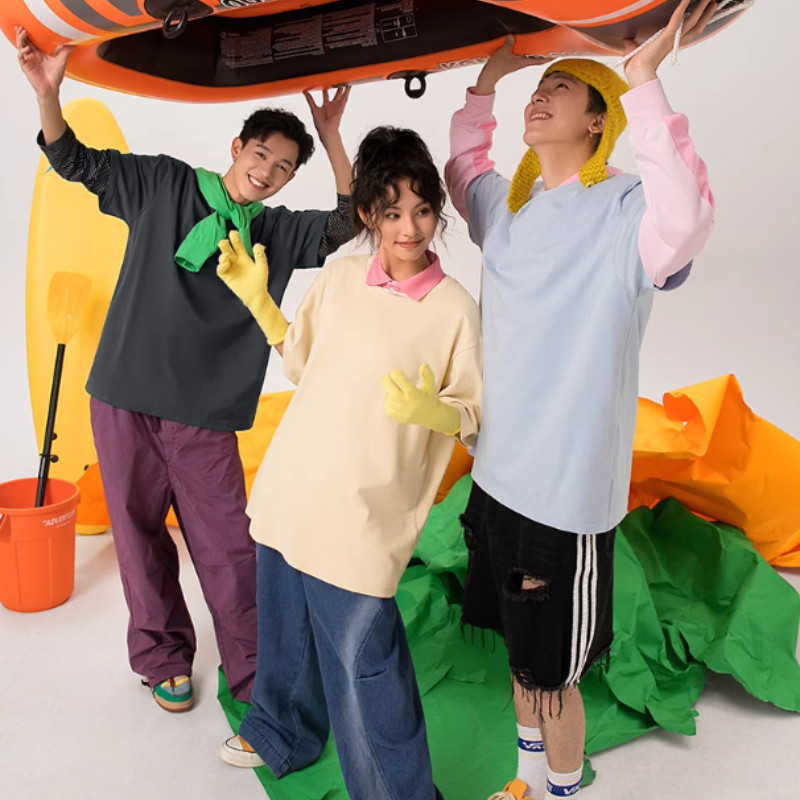 YOOSTRY [3ตัว] เสื้อยืด ผู้ชาย แบรนด์เนม 220G ผ้าหนา ทรง Oversize คอกลม ไซส์ใหญ่ S-4XL ราคา ถูกที่สุด ดีลบีเคเค แกลเลอรีภาพที่ 7