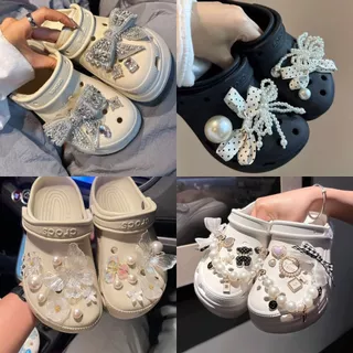 EX🧸ติวติดรองเท้า ติดกระเป๋ามีรู ตุ๊กตาตกแต่งรองเท้า หรูหรา แบบเซต มีหลายแบบ จิ๊บบิท น่ารัก ตัวติดรองเท้า DIY🧸