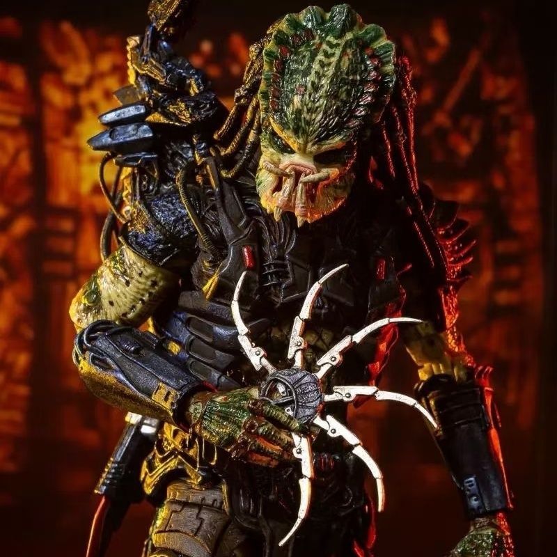 NECA Predator P2 Box Deluxe Edition Lost Predator Relost Mask Head แกะสลัก LED Luminous