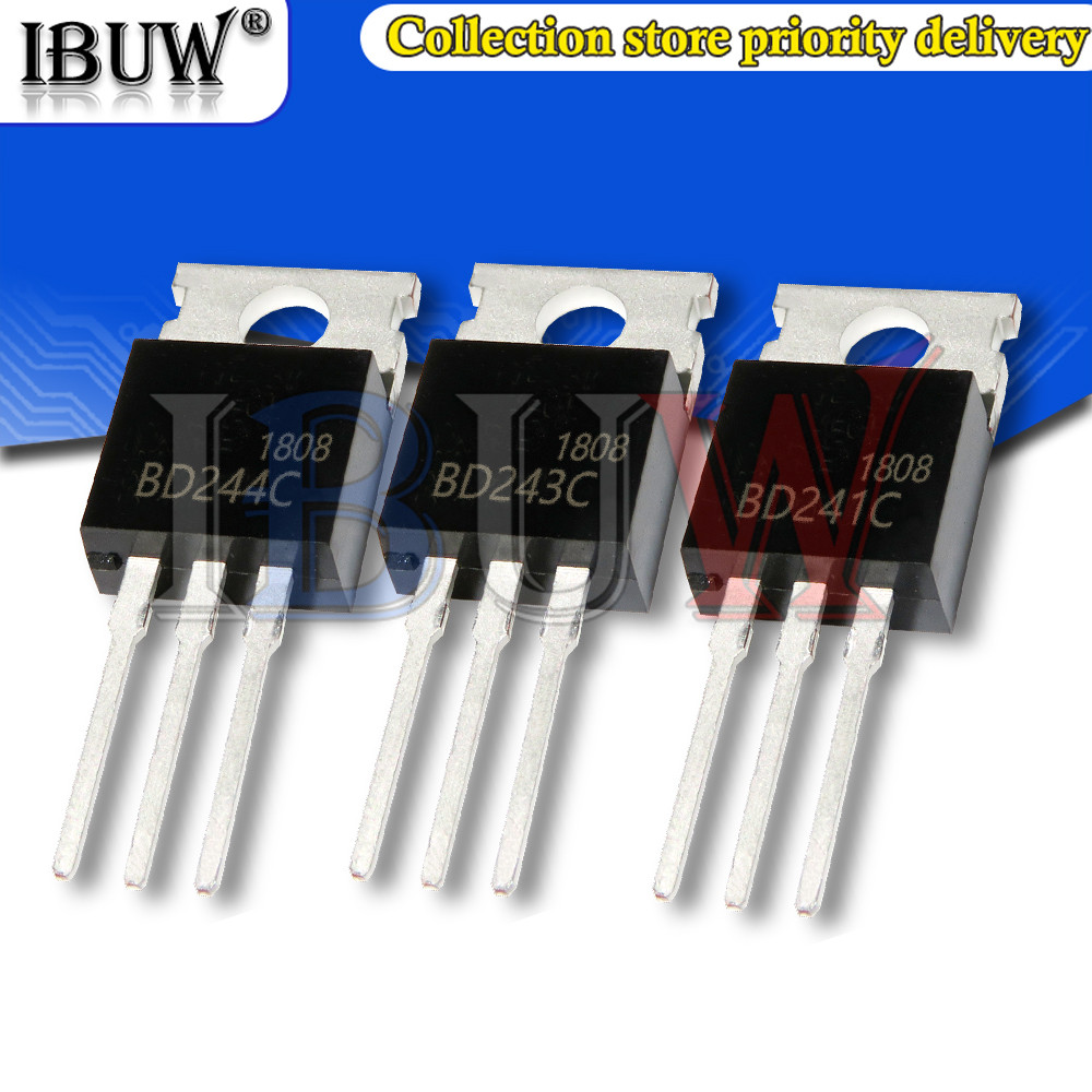 10PCS BD241C BD243C BD244C TO220F TO-220F BD241 BD243 BD244 ในสต็อก
