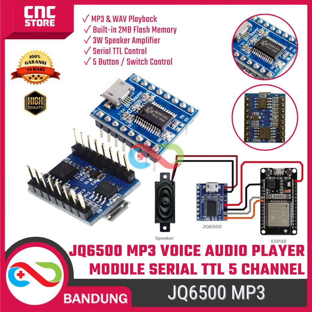 JQ6500 โมดูลเสียง, โมดูล MP3, MCU, ชุดควบคุมพอร์ต, การออกอากาศ, IC เพลงควบคุม 5 ช่องหนึ่งต่อหนึ่ง
