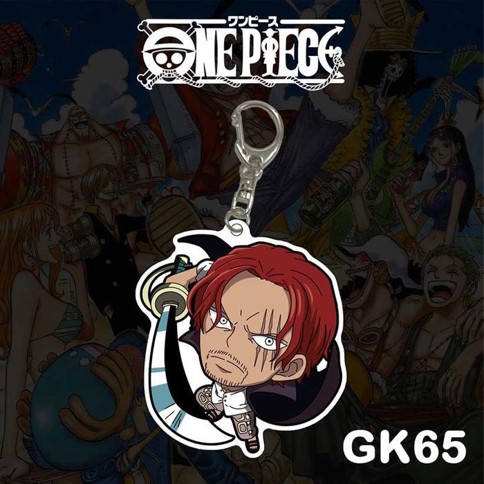 GANTUNGAN KUNCI MOTIF ANIME ONE PIECE KEYCHAiN ZORO SANJI SHAKS BOA LUFFY CHOPPER - GK64 - SHAKS