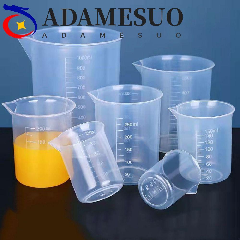 ADAMESUO สําเร็จการศึกษากระบอกนํากลับมาใช้ใหม่ 1PC พลาสติกโปร่งใส Stackable 50/100/150/200/250/500/1000ML ถ้วยตวง