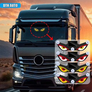 DTH Solar-Powered LED Car Decoration Light Devil’S Eye  Triangular Rear Window Ambient Light For Fun