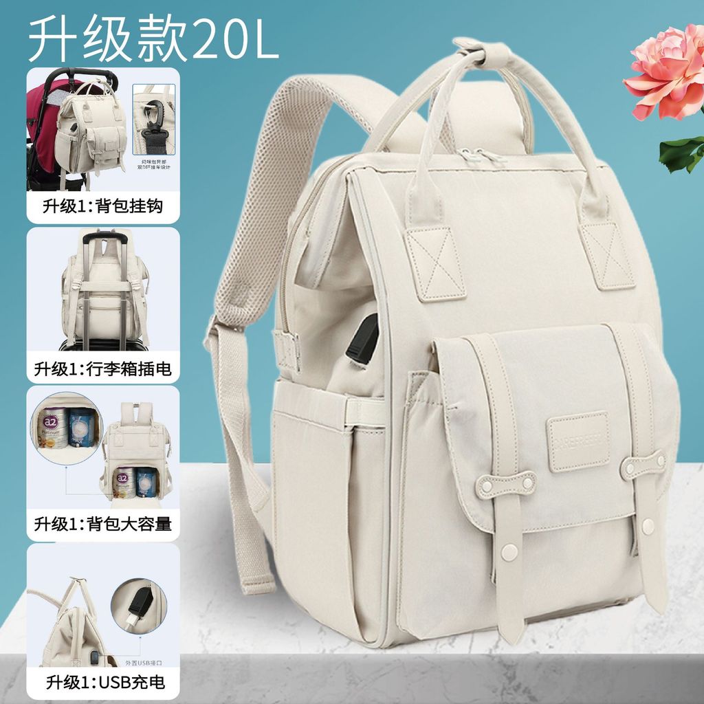 Mommy Bag กระเป๋าเป้สะพายหลัง Tote Bag ความจุขนาดใหญ่ Multifunctional Baby Mommy Camouflage กันน้ําก