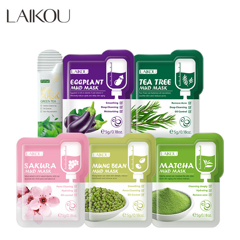 Lycome คลีนซิ่งมาส์กโคลนผสมมาส์กหน้ามาส์กแผ่นทําความสะอาด FDA Skin Care Mud Mask Full English Mask 2