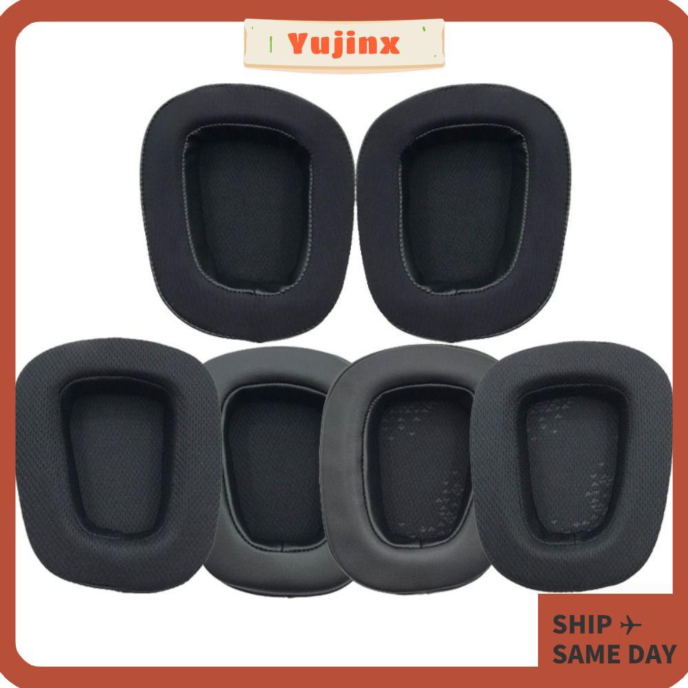 YUJINX แผ่นรองหูฟังสําหรับเล่นเกม 1 คู่ อุปกรณ์เสริมฟองน้ําเปลี่ยนสําหรับ G935 G635 G933 G633