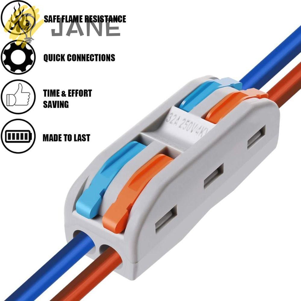 JANE Quick Terminal Block, Mini Splicing Wire Connector, 2 Circuit Inline Wire Connector