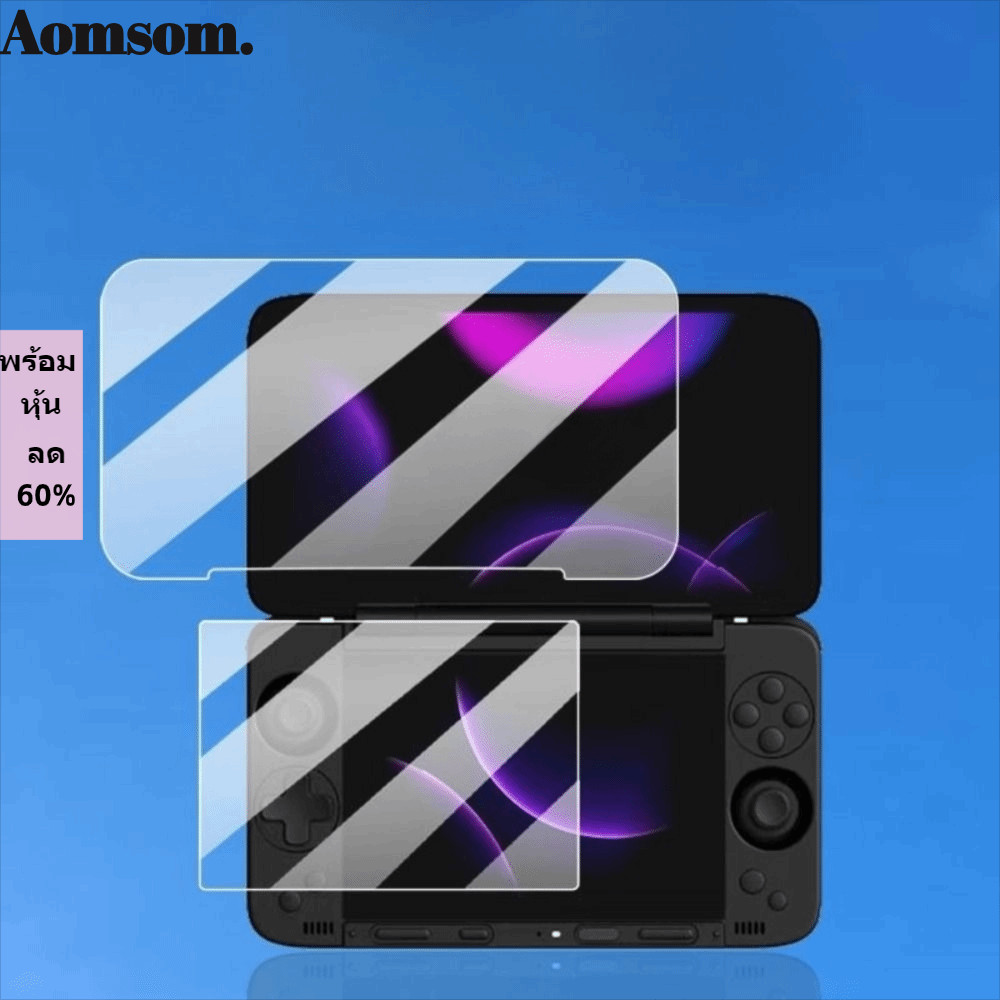 ฟิล์มกันรอยหน้าจอ AOMSOM, HD กระจกนิรภัยแบบเต็มหน้าจอ, 9H Anti Scratch Flip Dual Screen ฟิล์มป้องกัน
