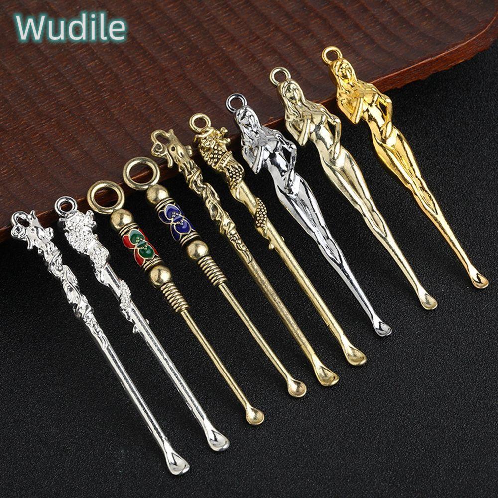 WUDILE Ear Spools Curette Cleaner Outdoor Retro Brass Dragon Ear Pick
