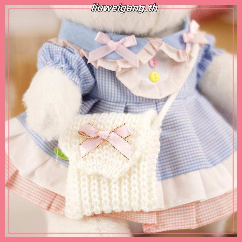 Lena Bear Baby Clothes Blue Pastoral Bag ชุดเจ้าหญิงตุ๊กตาหมีตุ๊กตาตุ๊กตาตุ๊กตาเสื้อผ้าตุ๊กตา