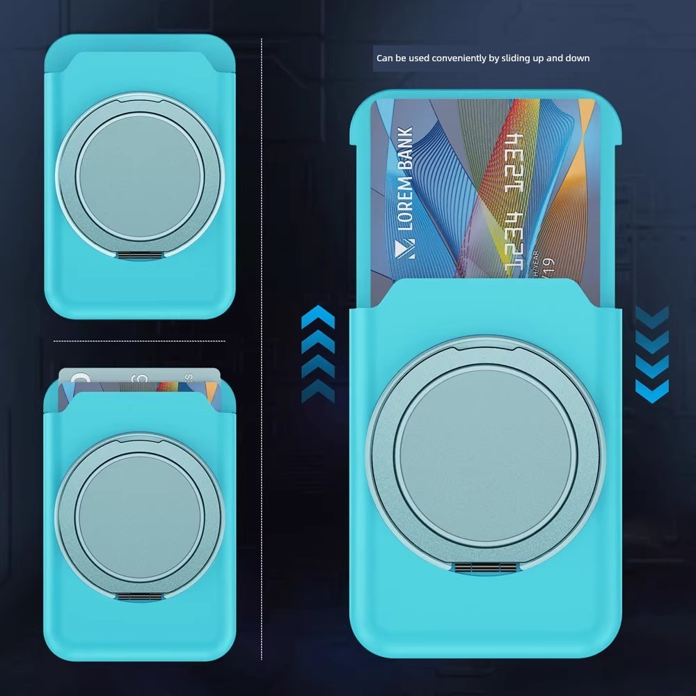 wallet card wallet ใหม่ Magsafe Magnetic Card Holder ที่วางโทรศัพท์มือถือแหวนหัวเข็มขัด Bank Card Bu