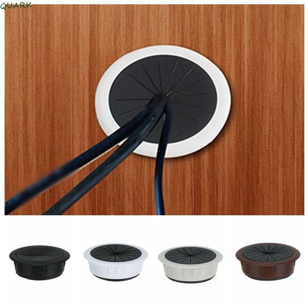 QUARK ที่ปิดรูลวด Grommet, ฝาครอบรูสายเคเบิลกลมพลาสติก, ตัวยึดสายไฟกันฝุ่น Universal 50/60MM Line Storage Holder Table