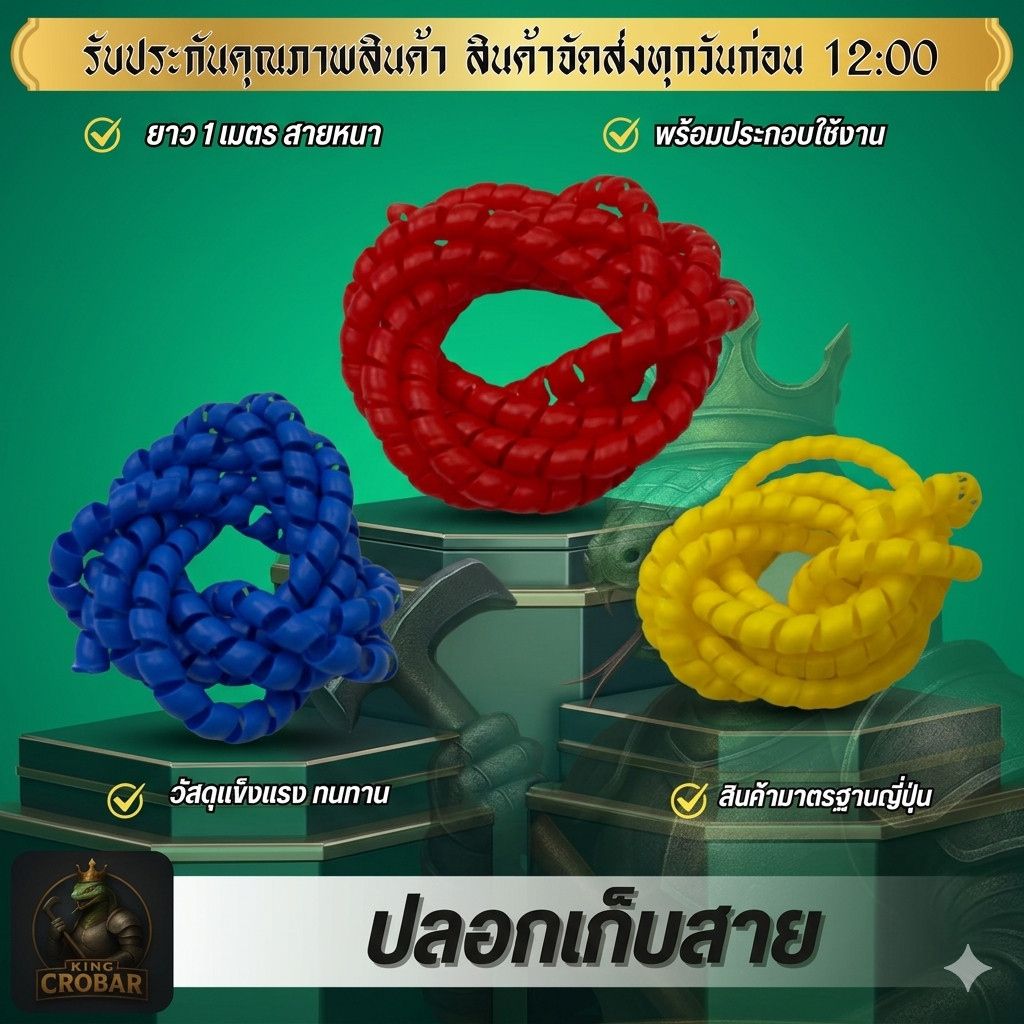 ปลอกเก็บสาย ขนาด 1 เมตร ปลอกเก็บสายสีสวย ปลอกเก็บสายหนา ทนทาน ใช้งานได้นาน สินค้าได้มาตรฐาน