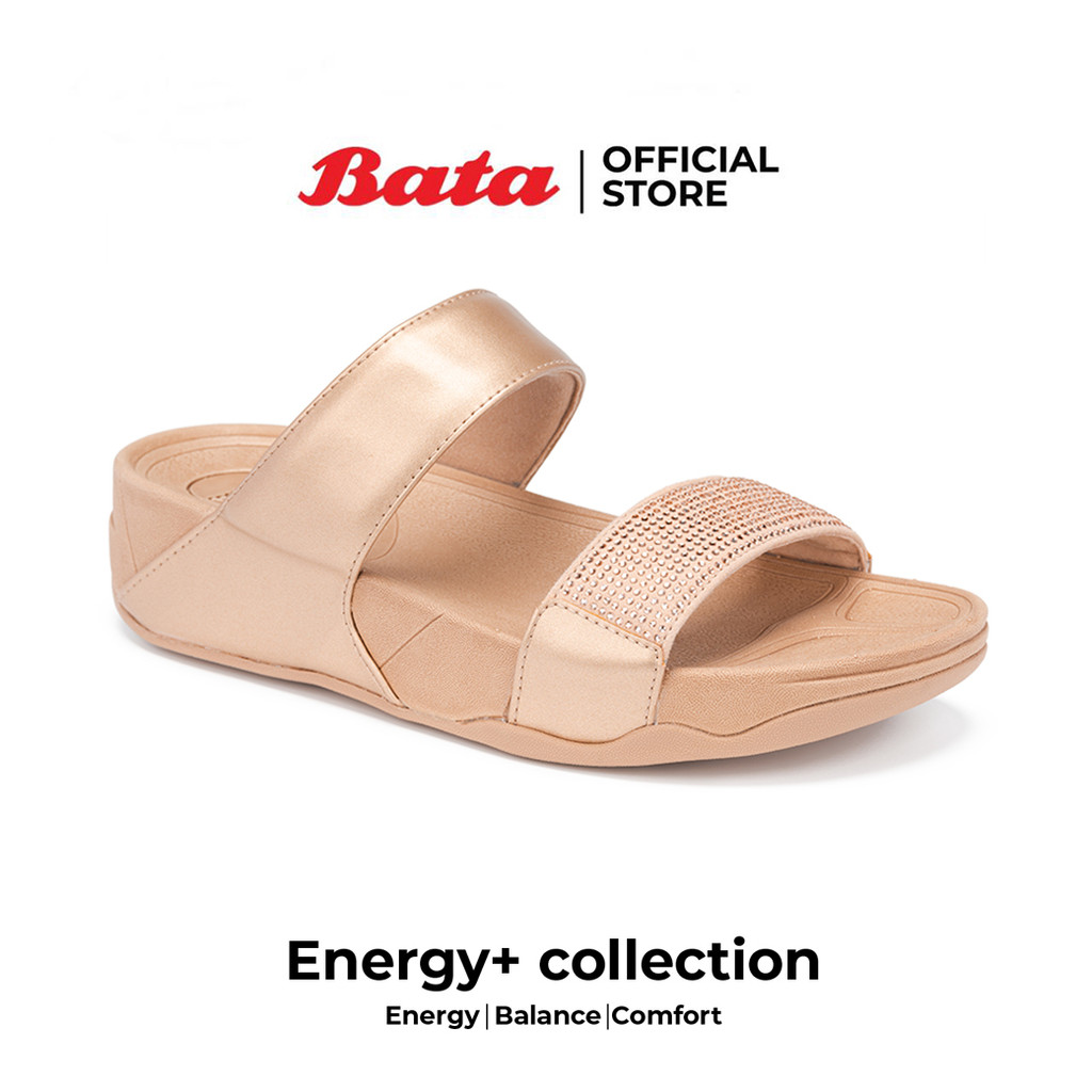 Bata บาจา Energy+ รองเท้ายอดฮิต แบบสวม สำหรับผู้หญิง สีดำ รหัส 5316173 สีโรสโกลด์ 5318173