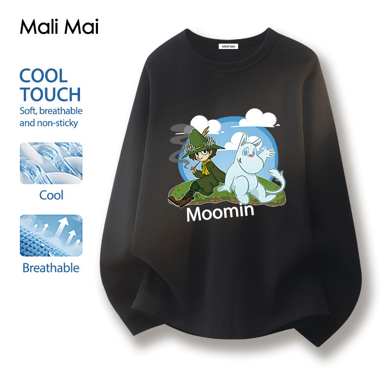 เสื้อยืดแขนยาว ระบายอากาศได้ดี ไม่ย้วย ลายน่ารัก ใหม่ คุณภาพเกินราคา 【จัดส่งจากไทย】