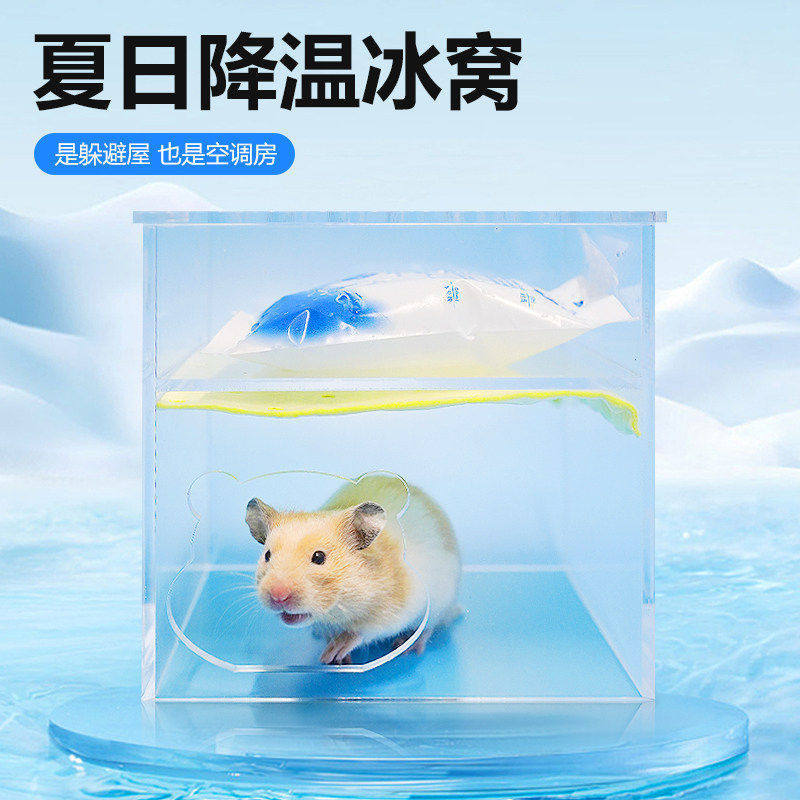 หนูแฮมสเตอร์ฤดูร้อน Igloo Cooling Handy เครื่องมือเครื่องปรับอากาศขนาดเล็กห้อง Igloo Igloo Hide Hous
