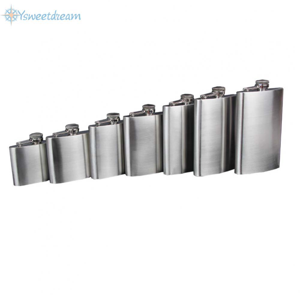 【SWTDRM】Durable Stainless Steel Pocket Flask for Alcohol Storage Whiskey Vodka Wine 18oz
