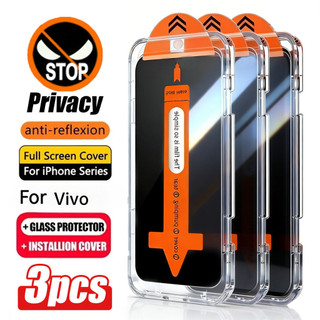 3PCS ฟิล์มกระจกนิรภัย for Vivo Y200 Y02S Y03 Y11 Y15 Y16 Y17s Y18 Y19S Y20S Y21 Y22S Y27S Y19 Y55 Y30 Y33S Y52S Y28 V23e