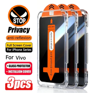 3PCS ฟิล์มกระจกนิรภัย for Vivo Y200 Y02S Y03 Y11 Y15 Y16 Y17s Y18 Y19S Y20S Y21 Y22S Y27S Y19 Y55 Y30 Y33S Y52S Y28 V23e