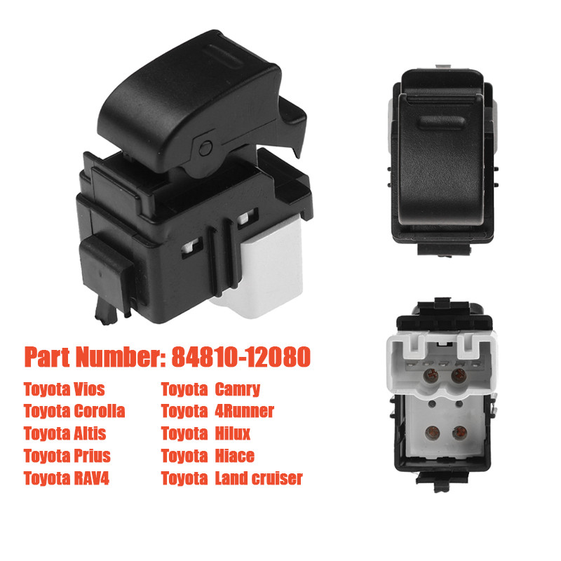 สวิทช์หน้าต่างสําหรับ Toyota Corolla RAV4 Camry Altis Prius 4Runner Echo Hilux Commuter Hiace Prado Hiace Land cruiser 84810-12080 8481012080