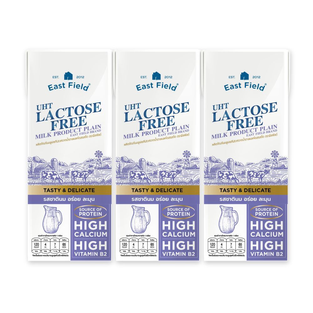 [สินค้าส่งด่วน] อีสฟิลด์ นมแลคโตสฟรี 180มล. แพ็ค 3 EAST FIELD LACTOSE FREE 180ML. PACK 3