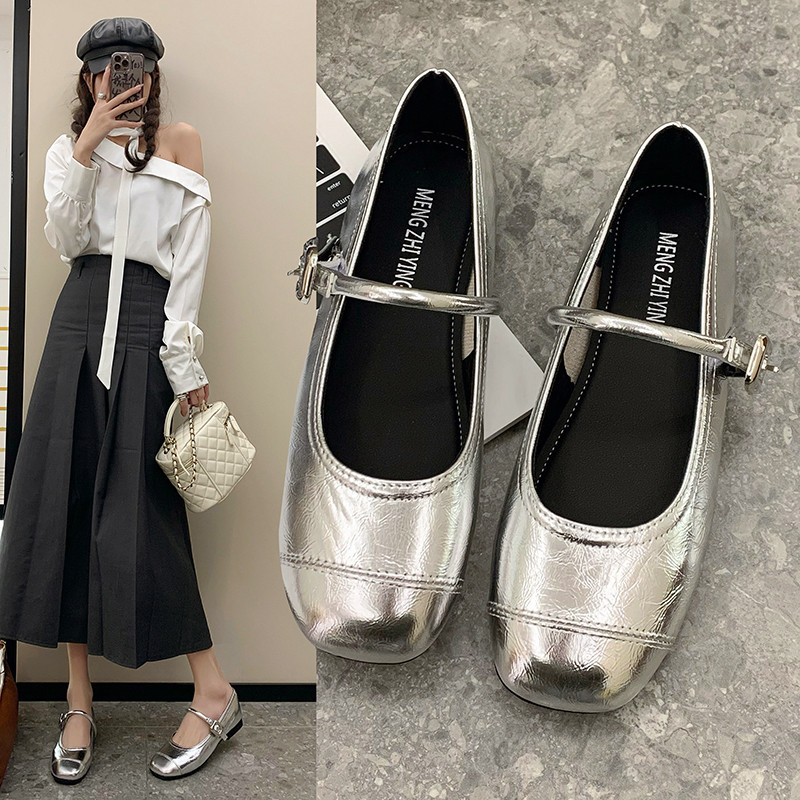 รองเท้า mary jane mary jane shoes Mary Jane Retro Fashion 2024 รองเท้าต้นฤดูใบไม้ร่วง